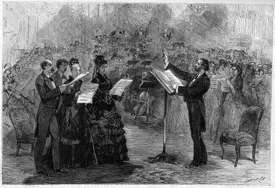Giuseppe Verdi dirigiert die Messa da Requiem an der Pariser Opéra-Comique, 1874 von Italian School