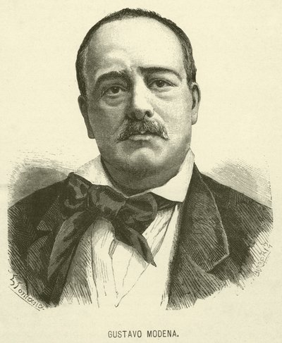 Gustavo Modena (Gravur) von Italian School