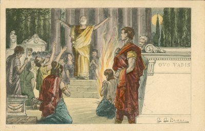 Illustration für den Roman Quo Vadis von Henryk Sienkiewicz von Italian School