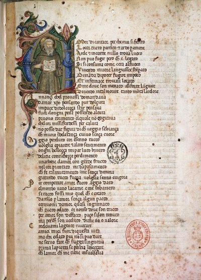 Incipit aus Laudae. 15. Jahrhundert von Italian School