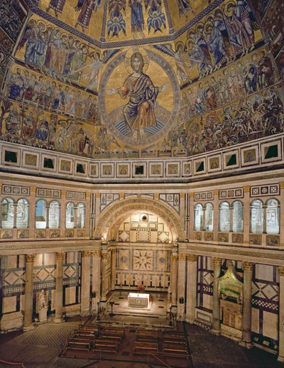 Innenansicht des Baptisteriums von Florenz von Italian School
