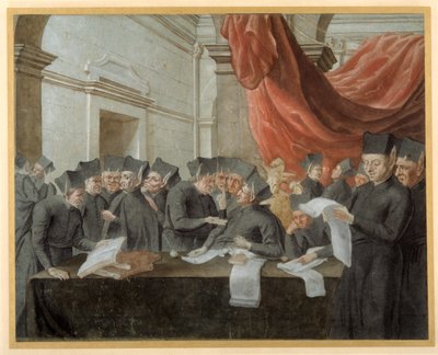Jesuiten im Konklave, die über Konten streiten von Italian School