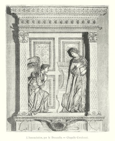 Die Verkündigung, von Donatello, Cavalcanti-Kapelle von Italian School