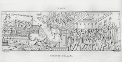 La Colonna Trajana, Trajanssäule von Italian School