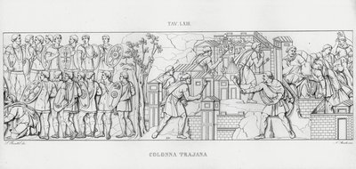 La Colonna Trajana, Trajanssäule von Italian School