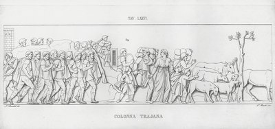 La Colonna Trajana, Trajanssäule von Italian School