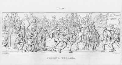 La Colonna Trajana, Trajanssäule (Gravur) von Italian School