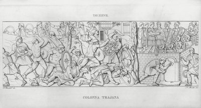 La Colonna Trajana, Trajanssäule (Gravur) von Italian School