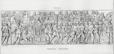 La Colonna Trajana, Trajanssäule (Gravur) von Italian School