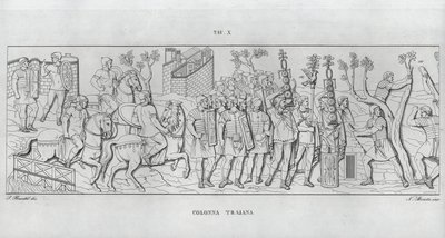 La Colonna Trajana, Trajanssäule (Stich) von Italian School