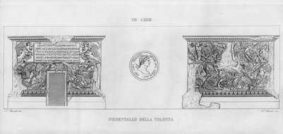 La Colonna Trajana, Trajanssäule (Stich) von Italian School