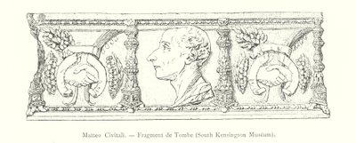 Matteo Civitali, Fragment eines Grabmals, South Kensington Museum (Stich) von Italian School
