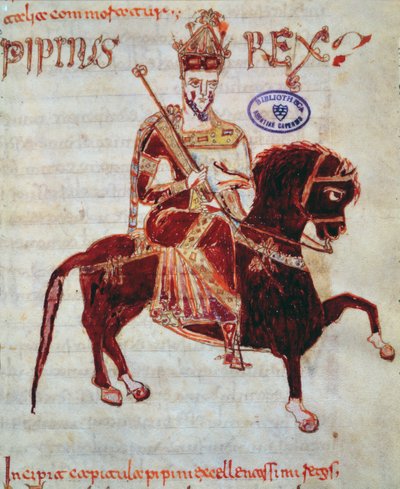 Ms 4 Reiterporträt von Pepin (ca. 773-810) König von Italien, 1023 von Italian School