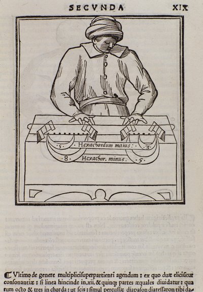Seite aus Musica theorica von Lodovico Fogliani (1475?-1542) (oder Ludovico Foliani), Musiktheoretiker von Italian School