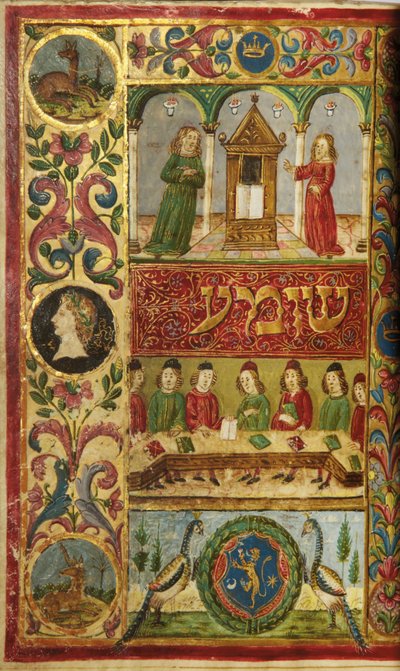 Seite aus einem Machzor, Toskana, wahrscheinlich Florenz von Italian School