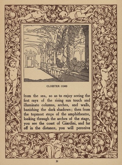 Seite aus der Broschüre für das San Domenico Palace Hotel, Taormina von Italian School