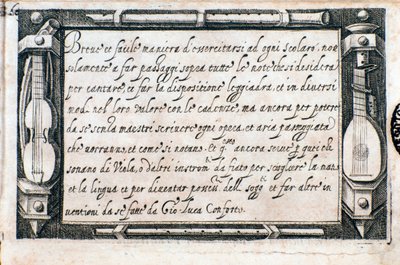 Seite aus Breve e facile maniera di esercitarsi von Giovanni Luca Conforti von Italian School
