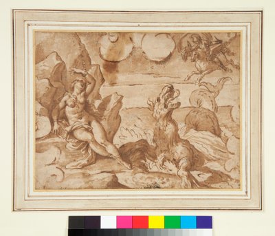 Perseus rettet Andromeda von Italian School