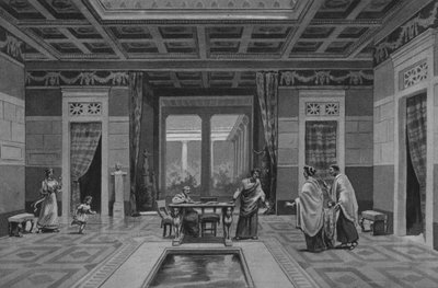 Pompeji: Haus des Cornelius Rufus (Lithografie) von Italian School