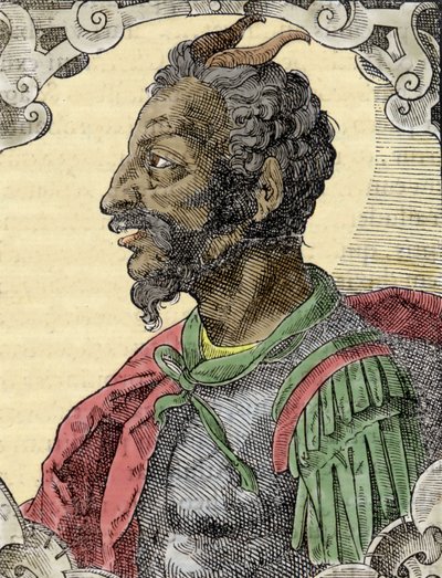 Porträt von Attila aus Bernardino Corios Werk "Elogia Virorum Illustris", Mailand 16. Jahrhundert von Italian School