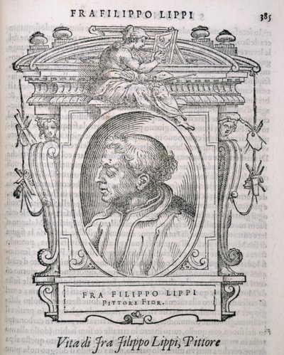 Porträt von Fra Filippo Lippi (ca. 1406-69) aus Vasaris Leben der Künstler, erstmals veröffentlicht 1550 von Italian School