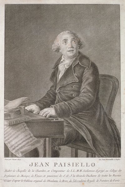 Porträt von Giovanni Paisiello (1782-1840) graviert von Vincent Aloja von Italian School