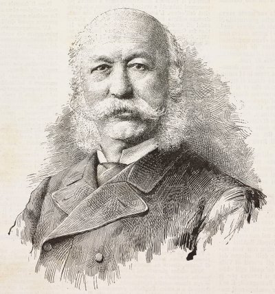 Porträt von Girolamo Cantelli (1815-1884), italienischer Patriot und Politiker, Gravur nach Fotografie von Baroni und Gardelli, aus L