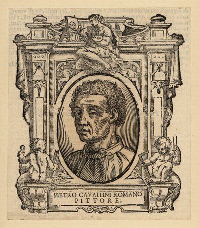 Porträt von Pietro Cavallini, italienischer Maler und Mosaikdesigner des späten Mittelalters von Italian School
