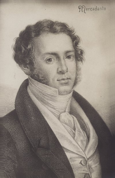 Porträt von Saverio Mercadante von Italian School