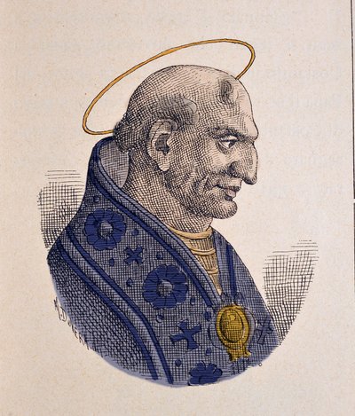 Porträt von Papst Adeodatus II. (672-676) von Italian School