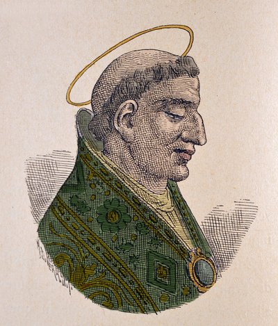 Porträt von Papst Agatho von Italian School
