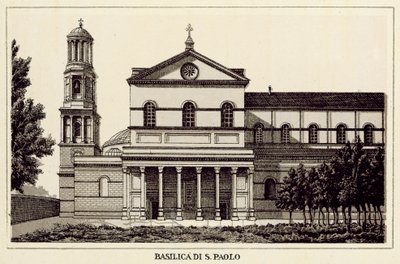 Rom: Basilika von St. Paul von Italian School