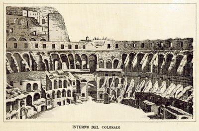 Rom: Innenansicht des Kolosseums von Italian School