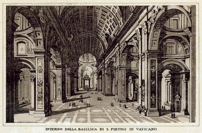 Rom: Interno Della Basilica Di S. Pietro In Vaticano von Italian School