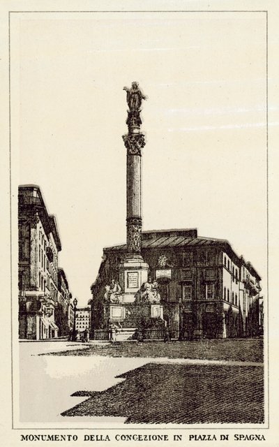 Rom: Monumento Della Congezione In Piazza Di Spagna von Italian School