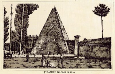 Rom: Pyramide des Cestius von Italian School
