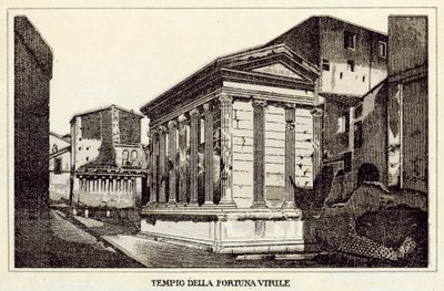 Rom: Tempio Della Fortuna Virile von Italian School