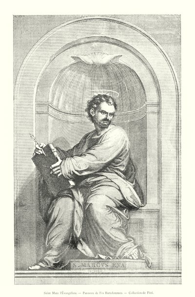 Evangelist Markus, Tafel von Fra Bartolommeo, Sammlung von Pitti (Stich) von Italian School