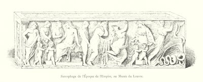 Sarkophag aus der Zeit des Imperiums, im Louvre Museum von Italian School