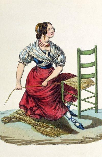 Strohstuhlmacher von Italian School