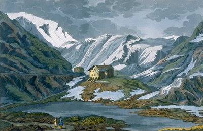 Schweiz: Hospiz des St. Bernhard in den Alpen, aus Costume dei Romani, Svizzeri.. von Italian School