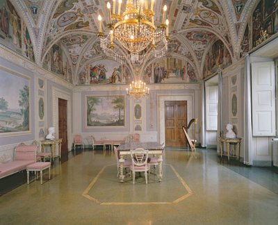 Der Audienzraum, Fresken gemalt von Matteo Rosselli (1578-1650) im Jahr 1623 von Italian School