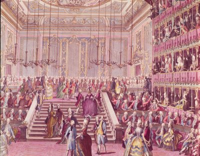 Der Ball im Teatro San Benoit in Venedig am 22. Januar 1782, spätes 18. Jahrhundert von Italian School