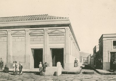 Das Gebäude von Eumachia wie es war (Gravur) von Italian School