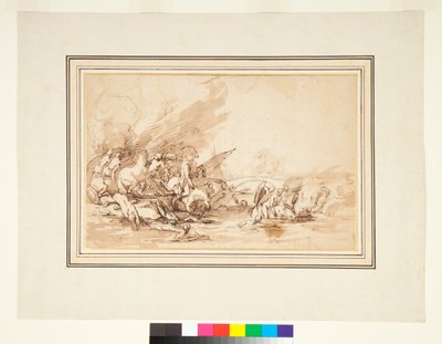 Die Flucht der Cloelia und ihrer Gefährtinnen, 1650-1700 von Italian School