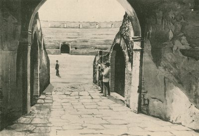 Der Haupteingang zum Amphitheater (Gravur) von Italian School