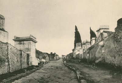 Die Straße der Gräber wie sie ist (Gravur) von Italian School