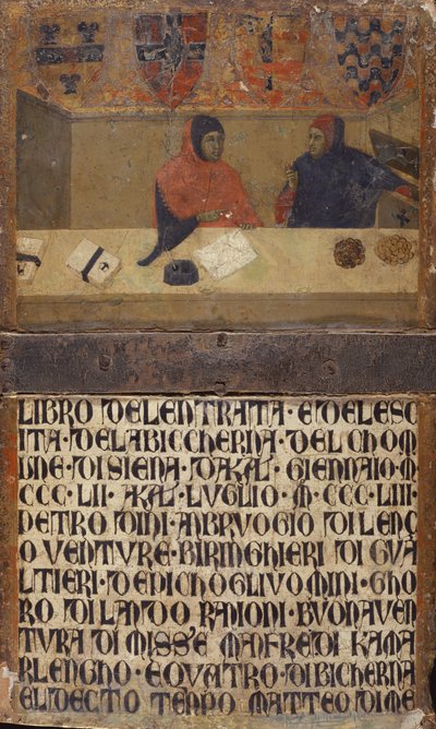 Der Kämmerer und ein Schreiber in ihrem Büro von Italian School