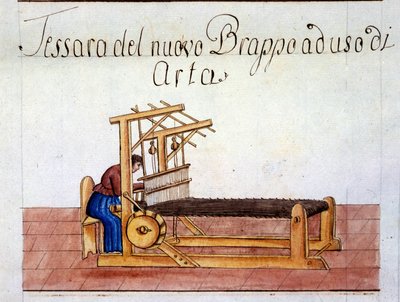Das Weben von Wolle. 1807. Archivio di Stato di Milano von Italian School