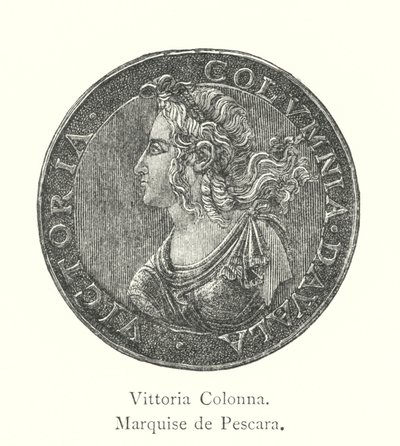 Vittoria Colonna, Markgräfin von Pescara (Gravur) von Italian School